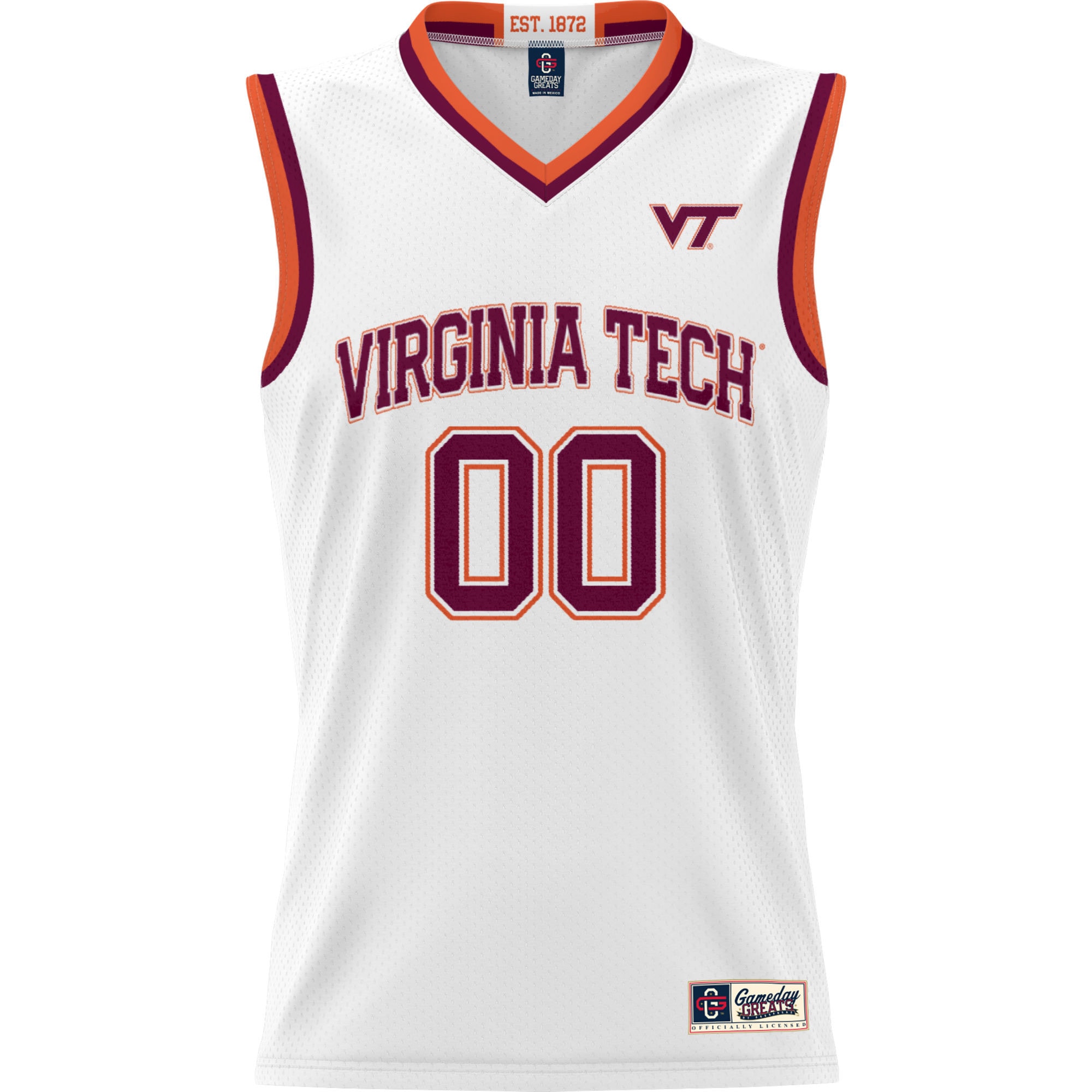 [NJP] Virginia Tech Hokies GameDay Greats Unisex Lightweight NIL Pick-A-Player Women's Basketball Jersey - White