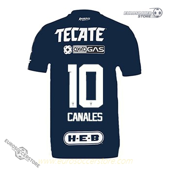 The 24-25 Monterrey Home Jersey featuring CANALES 10 from CANALES