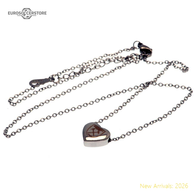 Outstanding West Ham United Fc Stainless Steel Heart Necklace