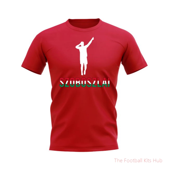 Dominik Szoboszlai Hungary Silhouette T-shirt (Red)