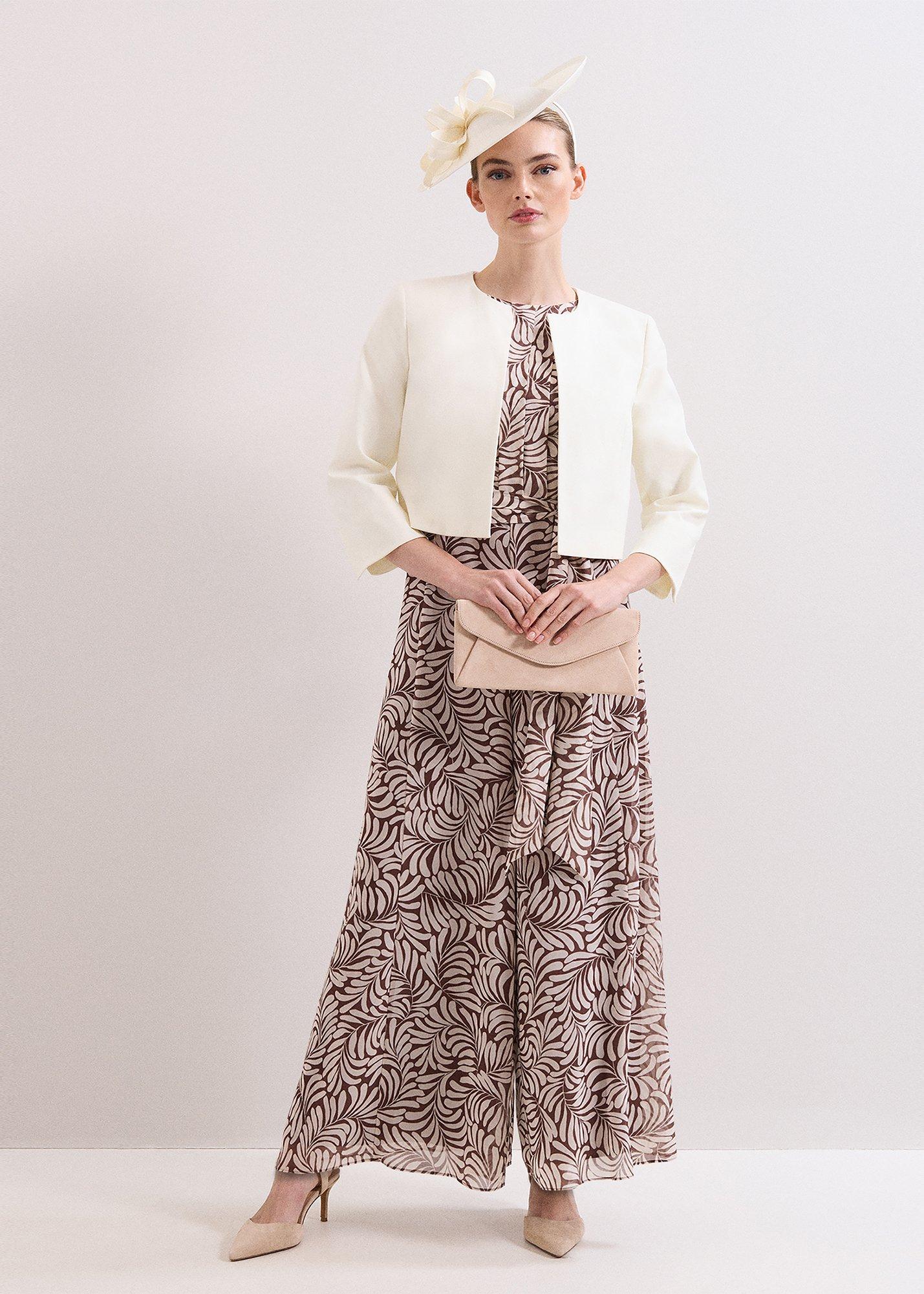 Petite Janine Leaf Print Jumpsuit