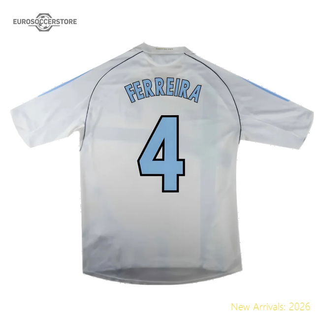 Popular Marseille 2004-05 Home Shirt ((Excellent) L) (Ferreira 4)
