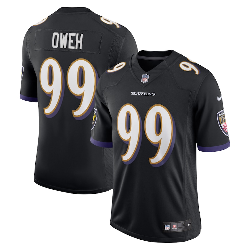 None Odafe Oweh BAL Ravens Great Value Game Jersey Game Day Wear