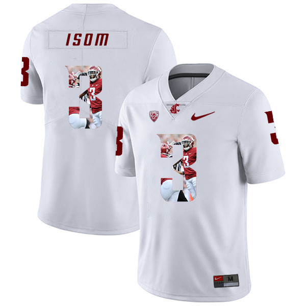 stitched Men's None Daniel Isom #3 White 2024 Football Jersey