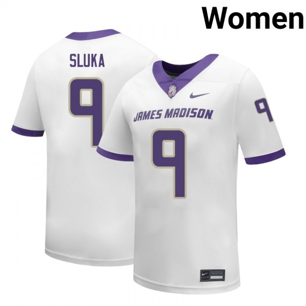 Women Elite Program #9 Matthew Sluka White Authentic Jersey