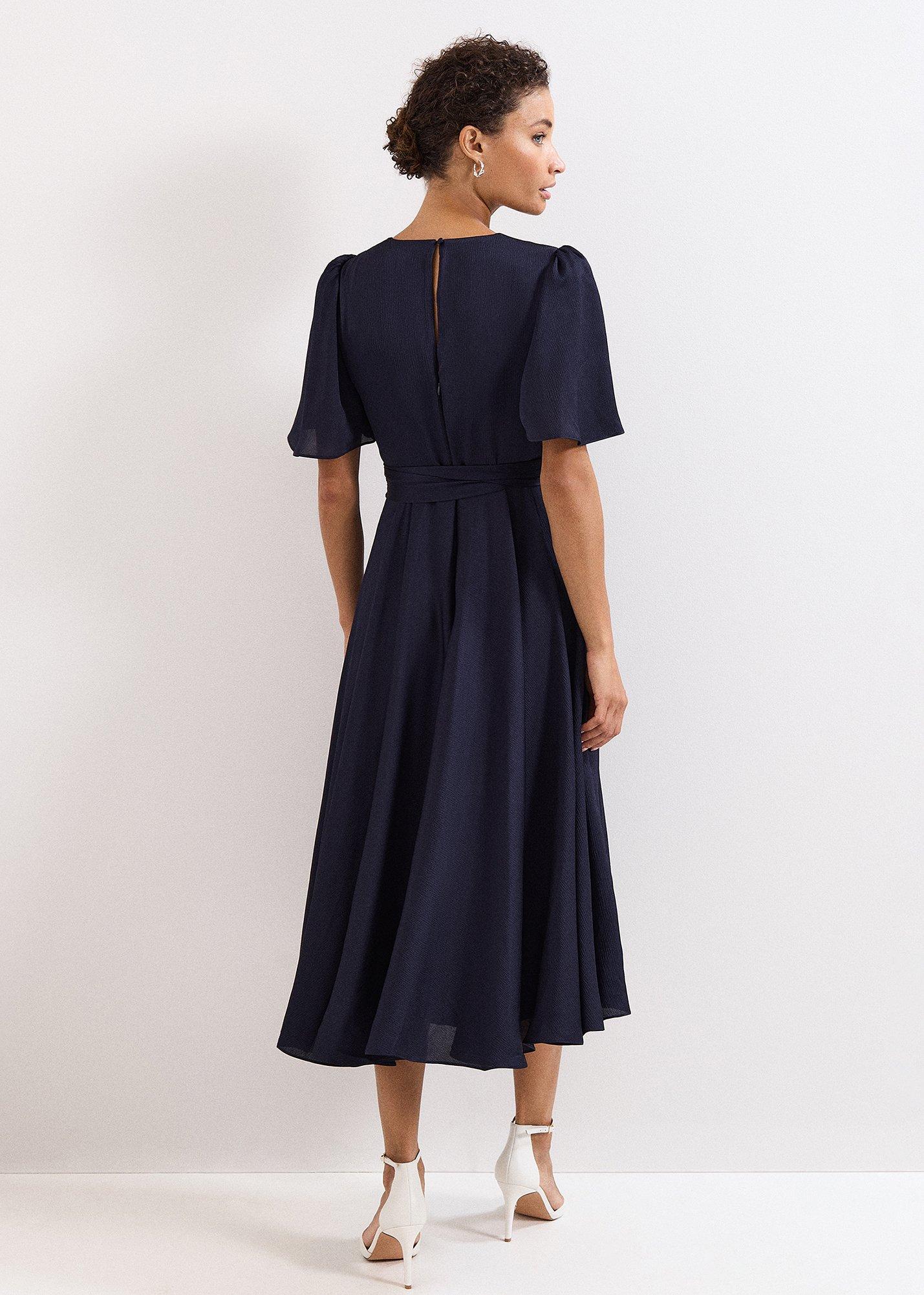 Petite Abbie Textured Wrap Dress