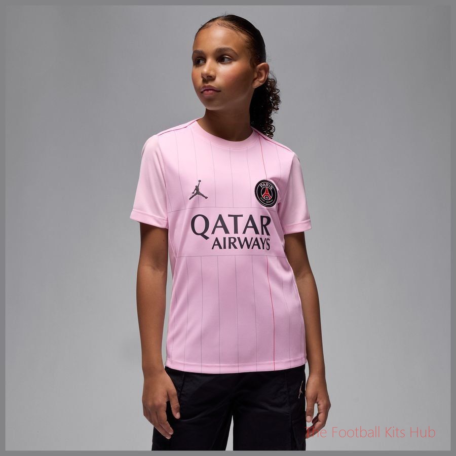 Paris Saint Germain Training T-Shirt Dri-FIT Academy Pro Pre Match 4th Jordan x PSG - Pink Foam/Particle Grey/Off Noir Kids