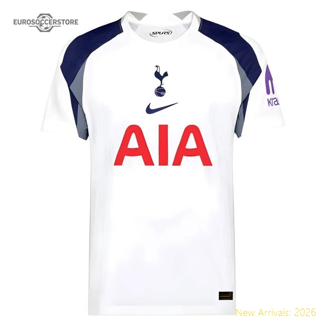 Official 2025-2026 Tottenham Hotspur Authentic Home Shirt - Premium