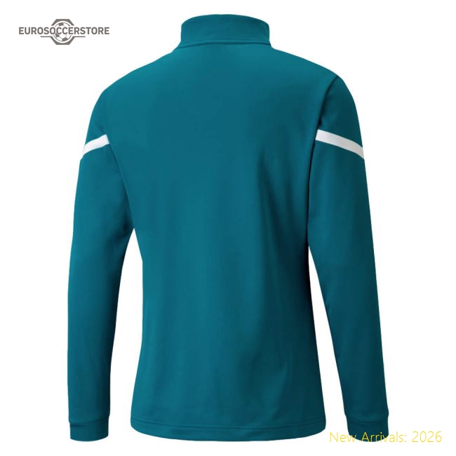 2021-2022 Man City Pre Match Half Zip Top (Ocean Depths) - Kids