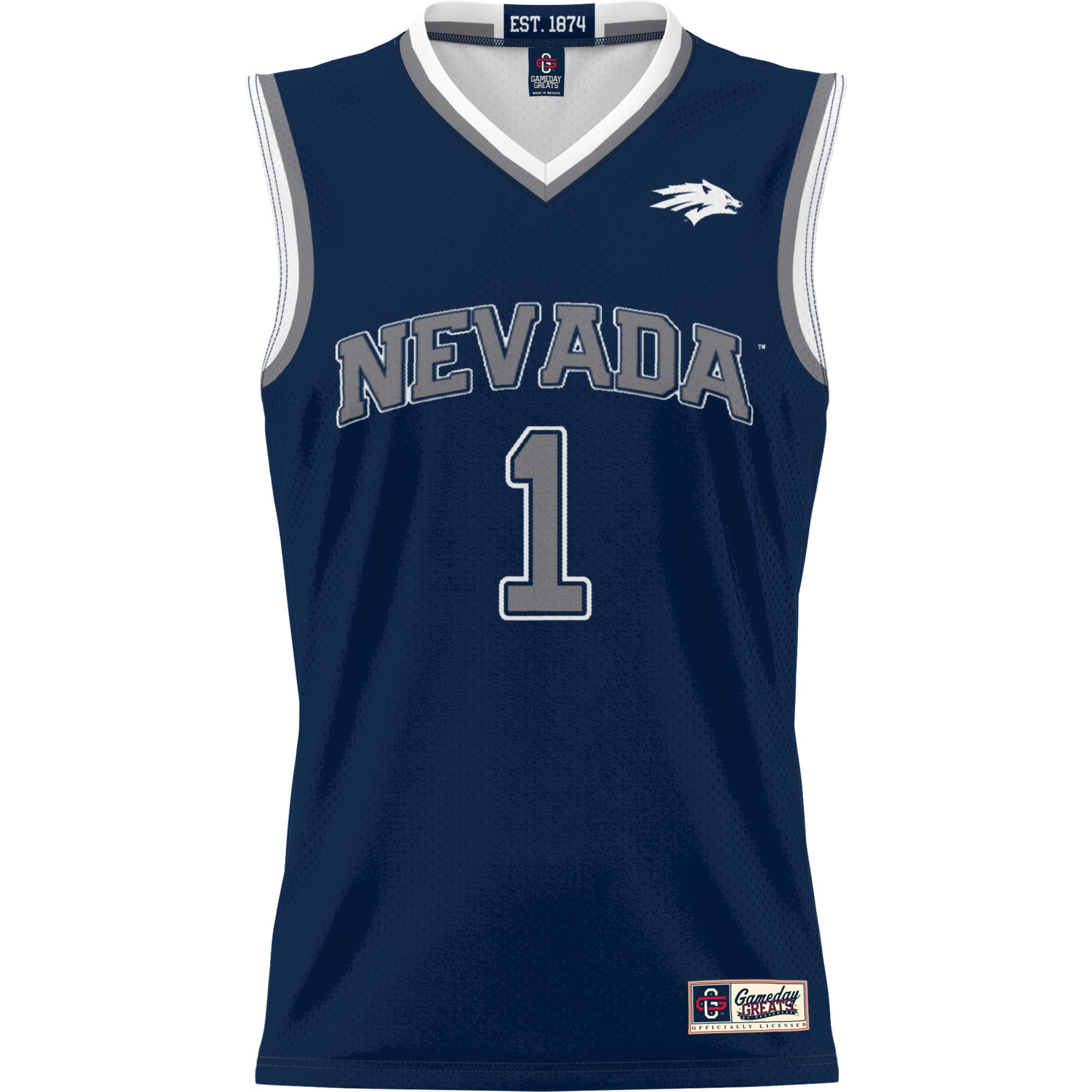 [NJP] Nevada Wolf Pack GameDay Greats Lightweight Basketball Jersey - Navy