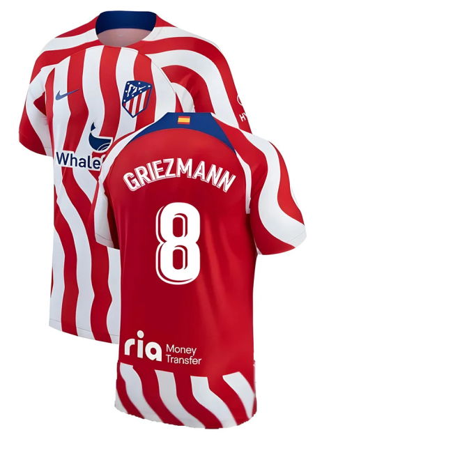 2022-2023 Atletico Madrid Home Football Shirt | Moisture Wicking