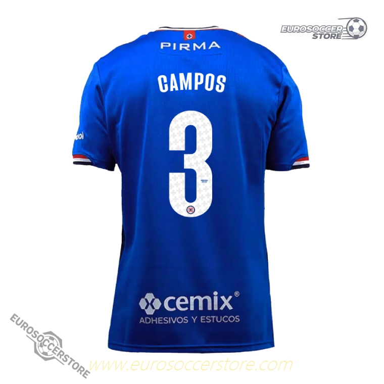 Cruz Azul Home CAMPOS 3 Football Jersey for the 25-26 Season