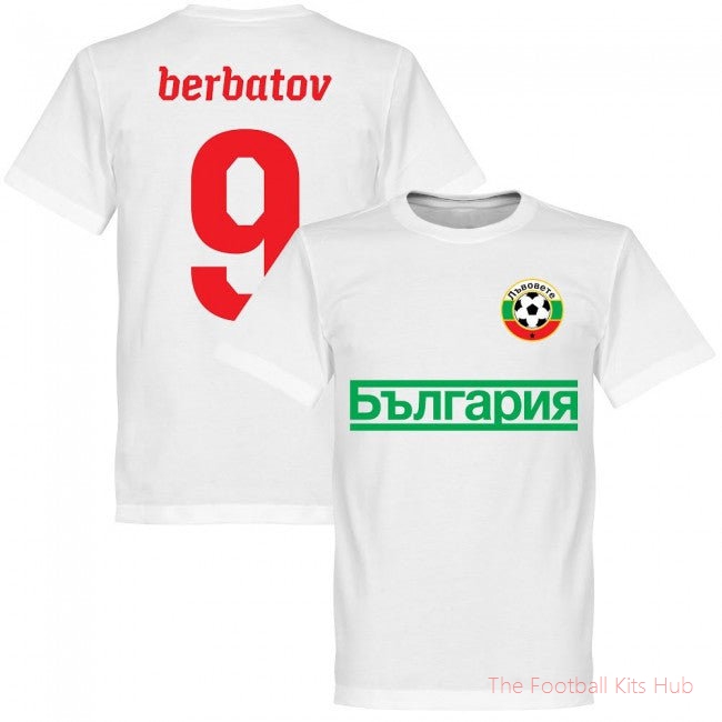 Bulgaria Berbatov 9 Team T-Shirt - White