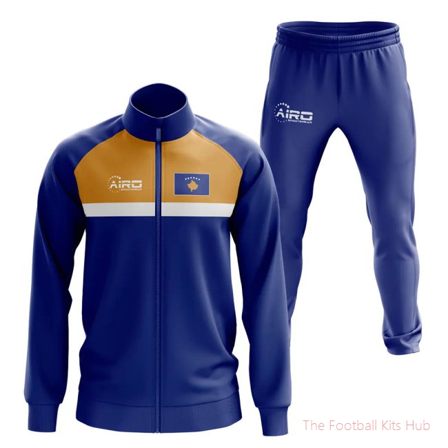 Men Kosovo Concept Football Tracksuit (Blue)
