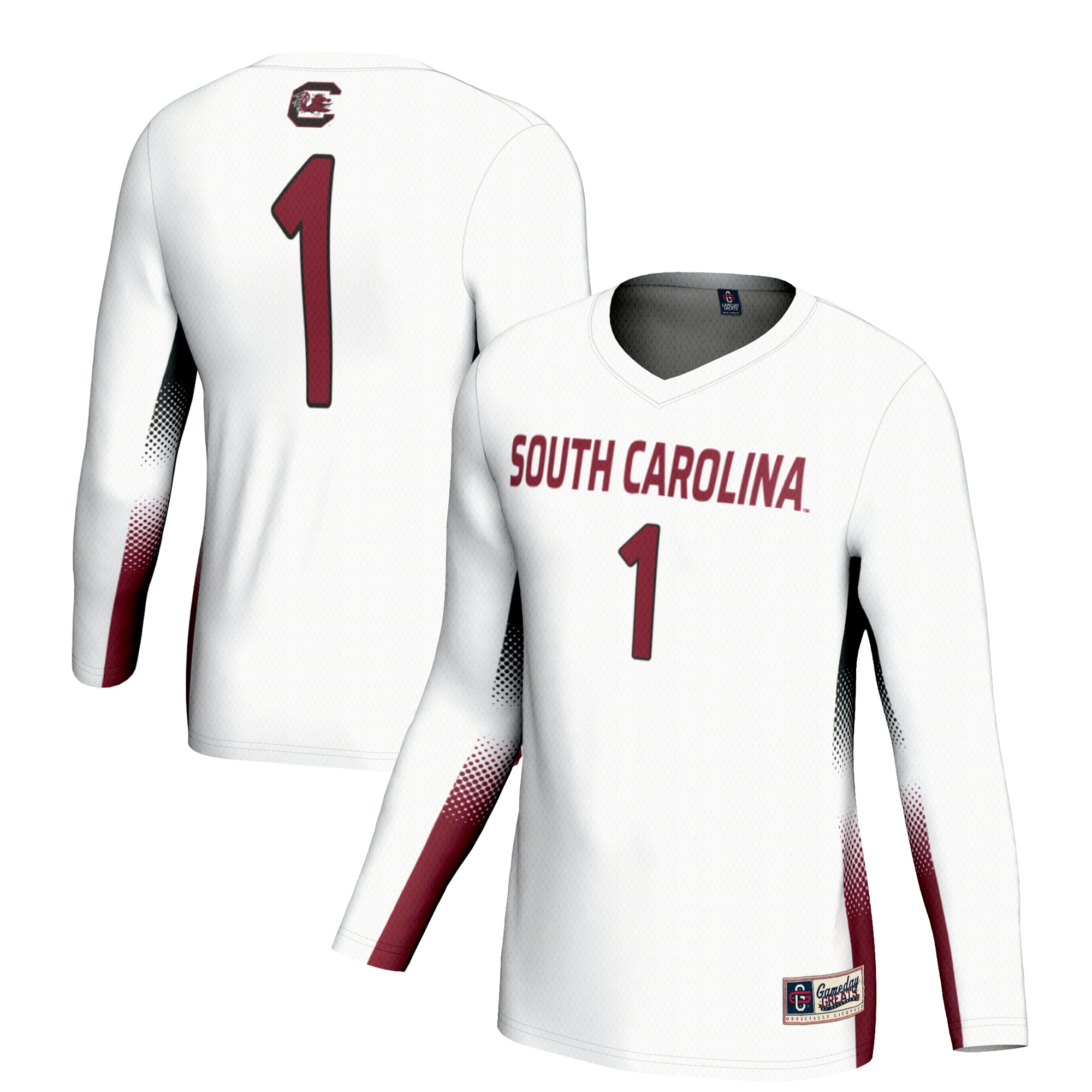 [DDG] Women's South Carolina Gamecocks GameDay Greats Lightweight Volleyball Jersey - White
