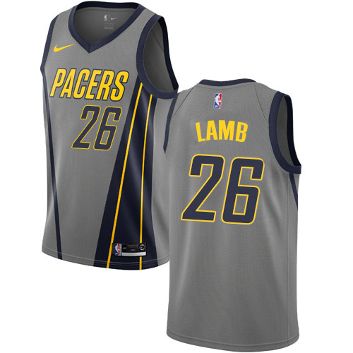Pacers Gray Indiana Pacers #26 Nike Jersey - Basketball Jersey