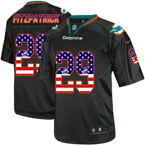 NFL M D Dolphins #29 Minkah Fitzpatrick Black Elite Jersey - Authen...