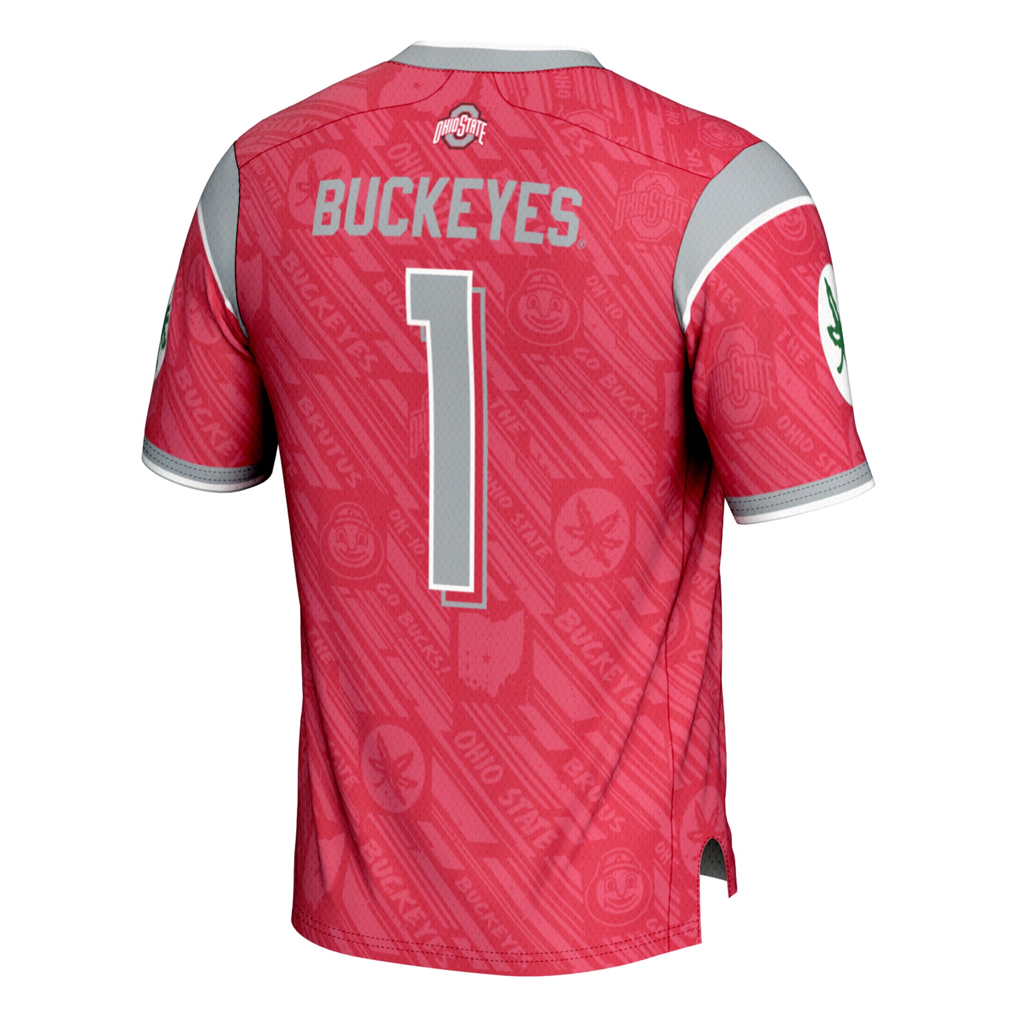 #1 Ohio State Buckeyes GameDay Greats Youth Highlight Print Football Fashion 2026/2027 Football Jersey - Scarlet
