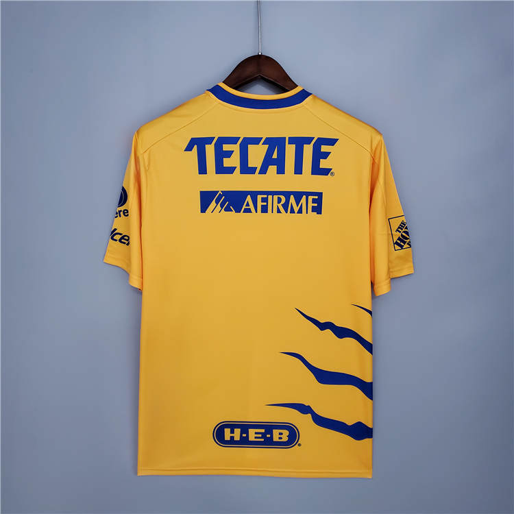 21-22 Tigres UANL Home Yellow Soccer Jersey Football Shirt - Official