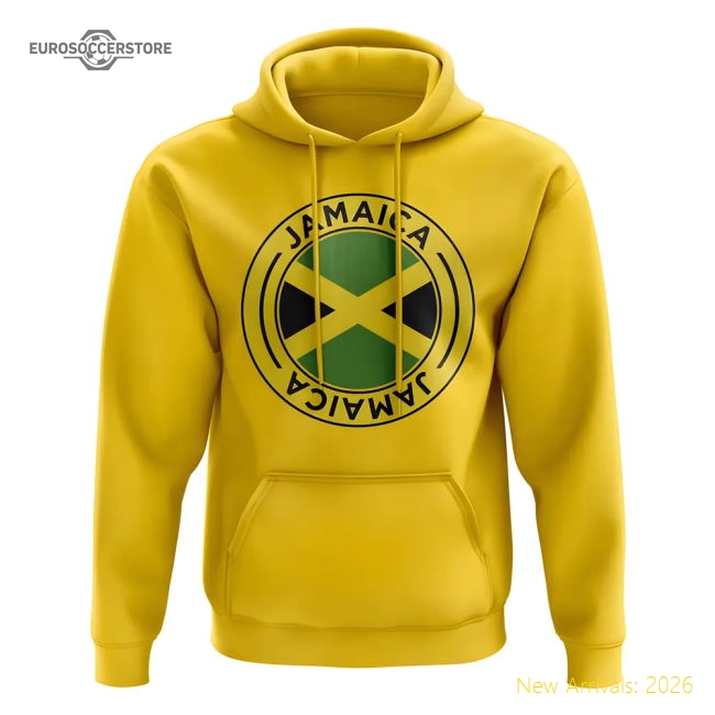 Top-grade Caribbean Stars Football Badge Hoodie (yellow)