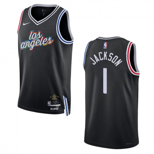 Black Nike Angeles Clippers #1 Clippers Jersey - Polyester
