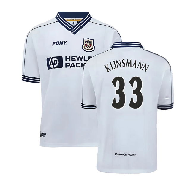 Spurs Tottenham Home Pony Retro Shirt Klinsmann #33 Elite Performa...