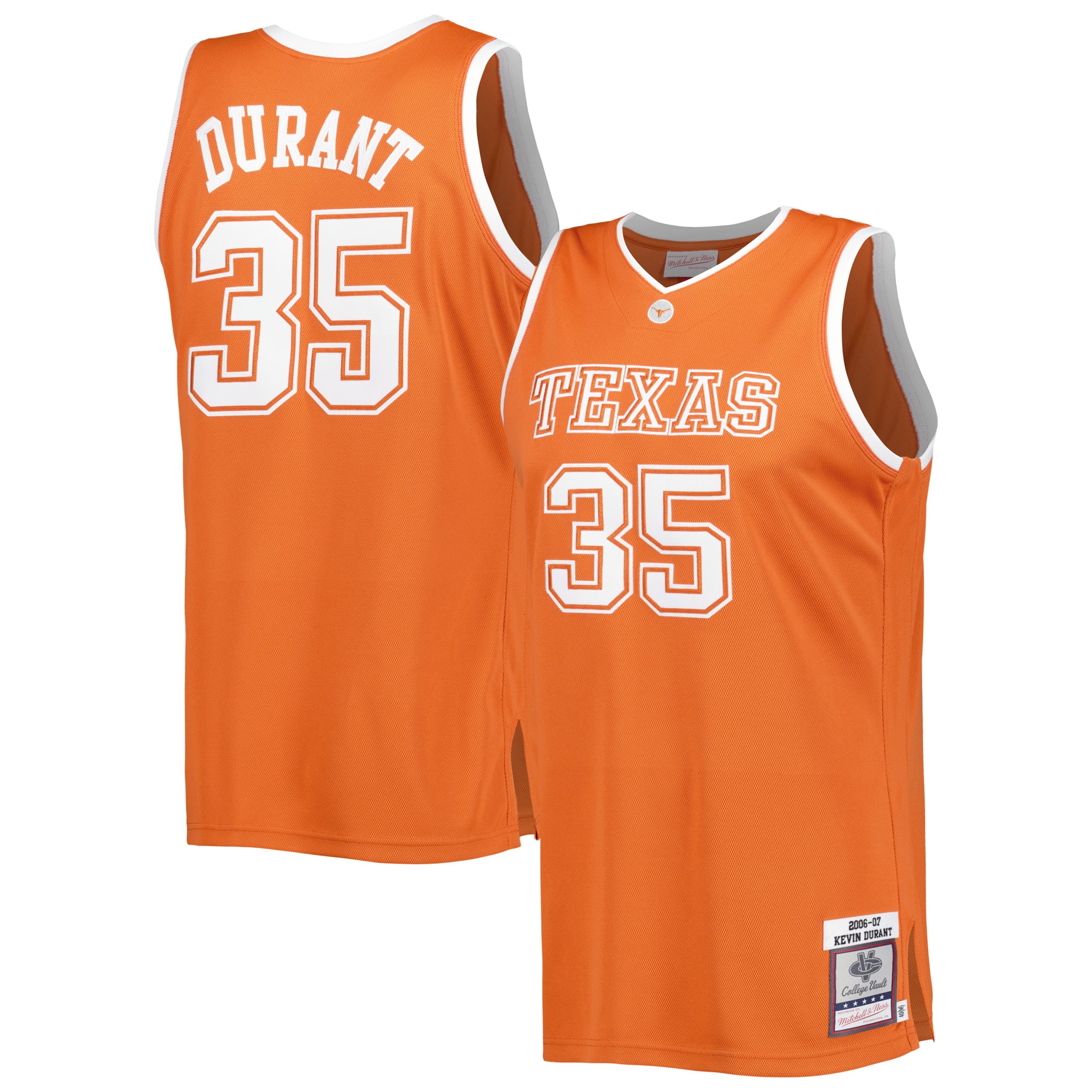 [NJP] Youth Kevin Durant #35 Texas Longhorns 2006/07 Throwback Jersey - Burnt Orange