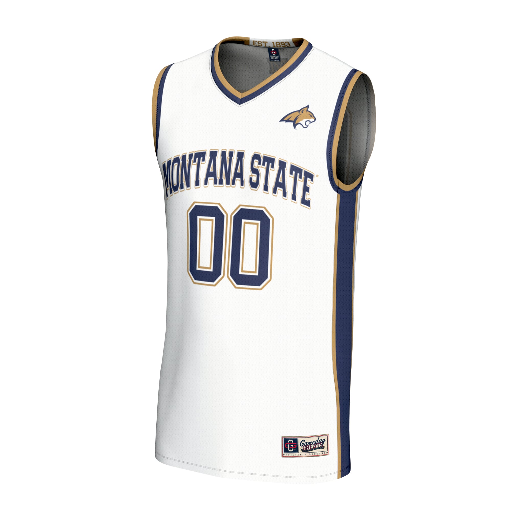Montana State Bobcats GameDay Greats Unisex Lightweight Basketball Fashion Jersey - White