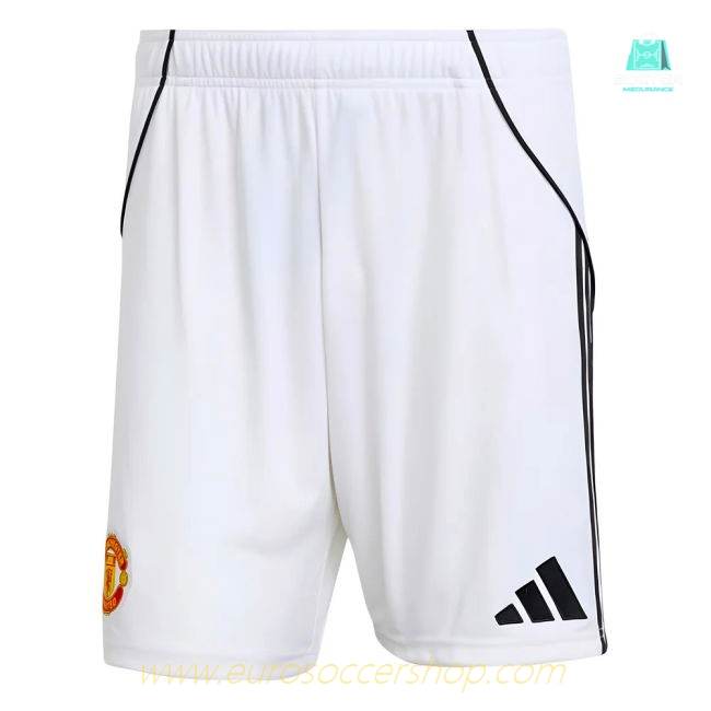 2025-2026 Man Utd Home Shorts (White)
