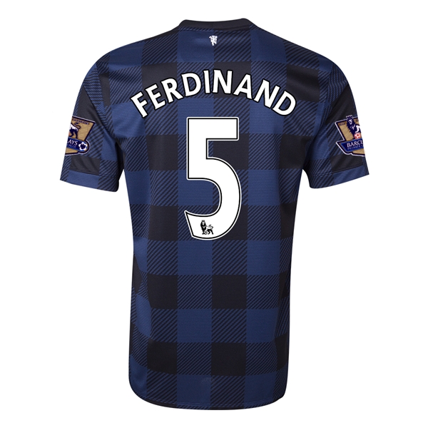 Breathable Man Utd 13-14 Manchester United 5 FERDINAND Away Black