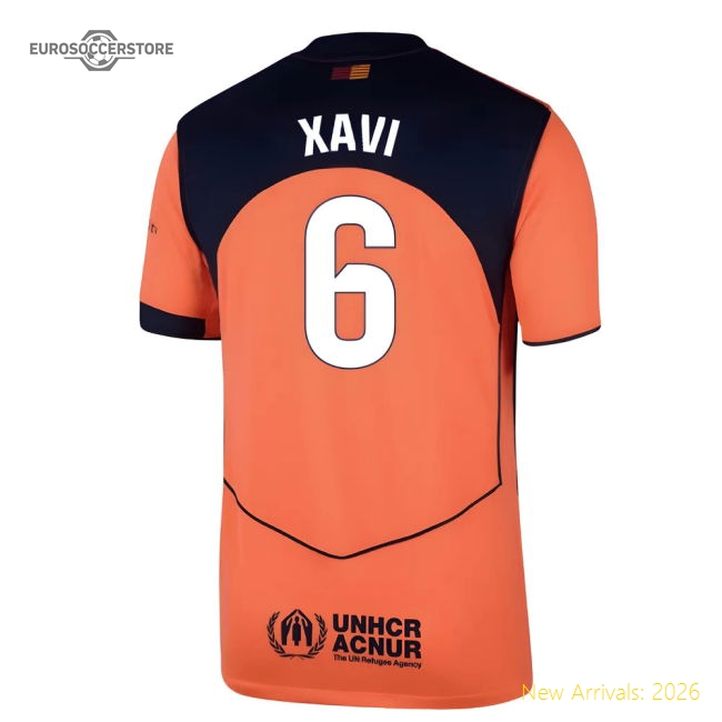 Trending Official 2025-2026 Barcelona Third Shirt (Xavi 6)