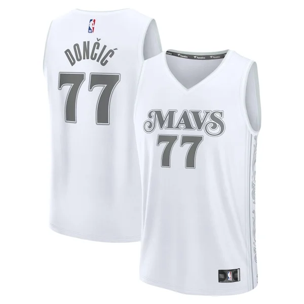 Luka Dončić DAL Fast Break Jersey - retro superior - White game-day