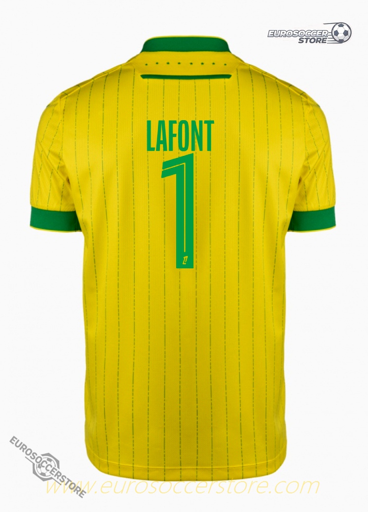 LAFONT's 1st Home Jersey for FC Nantes in the 25-26 Season