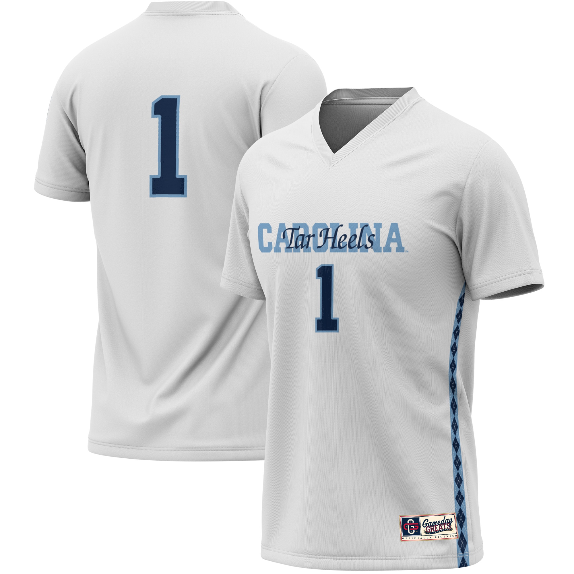 [NJP] North Carolina Tar Heels GameDay Greats Women's Soccer Lightweight Fashion Jersey - White