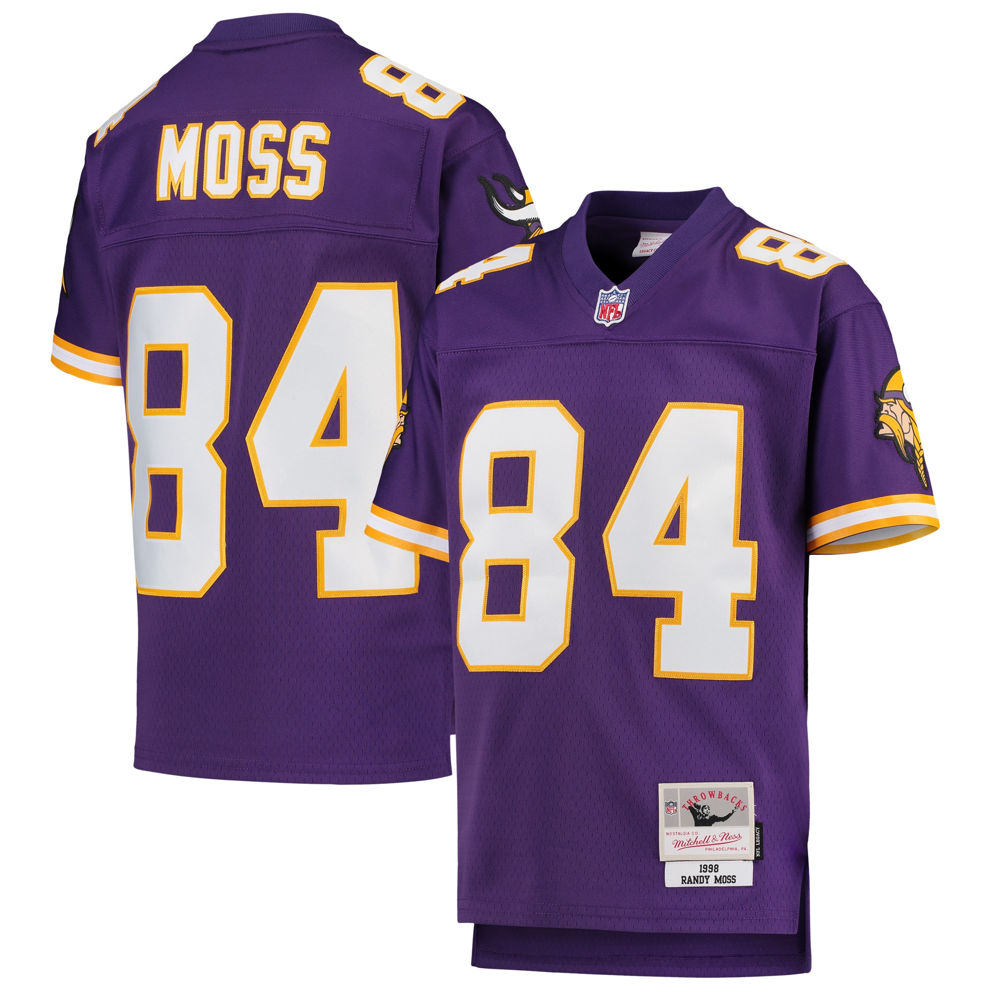 [LK] Randy Moss Minnesota Vikings Youth 1998 Legacy Retired Player Jersey - Purple