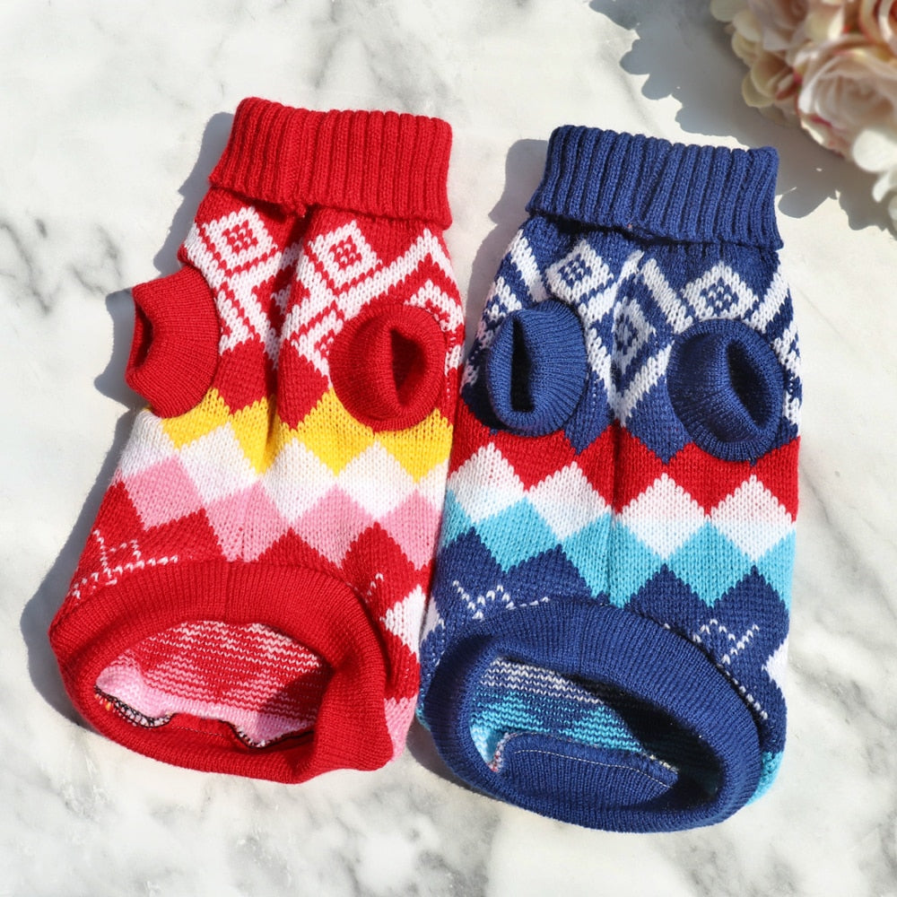 French Bulldog Knitted Winter Sweater For French Bulldog Warm Dog Outfit