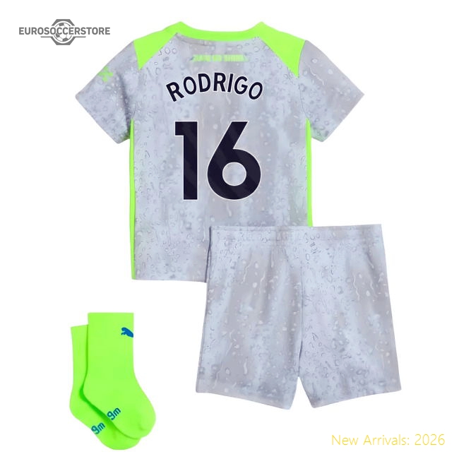 Professional 2025-2026 Man City Third Premium Baby Kit Rodrigo 16