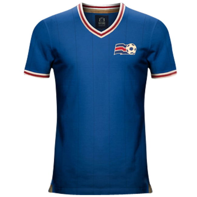 Vintage Iceland Home Soccer Jersey Netherlands Worldcup