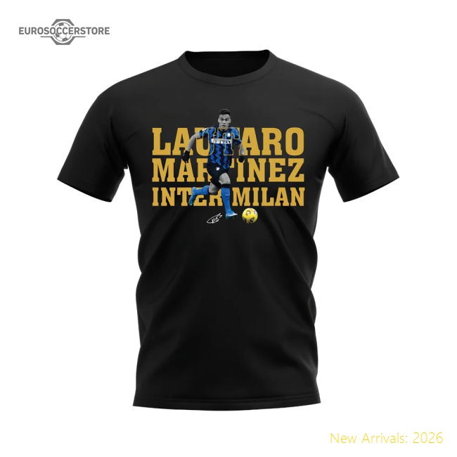 High-Quality Lautaro Martinez Inter Milan Player Tee (Black)