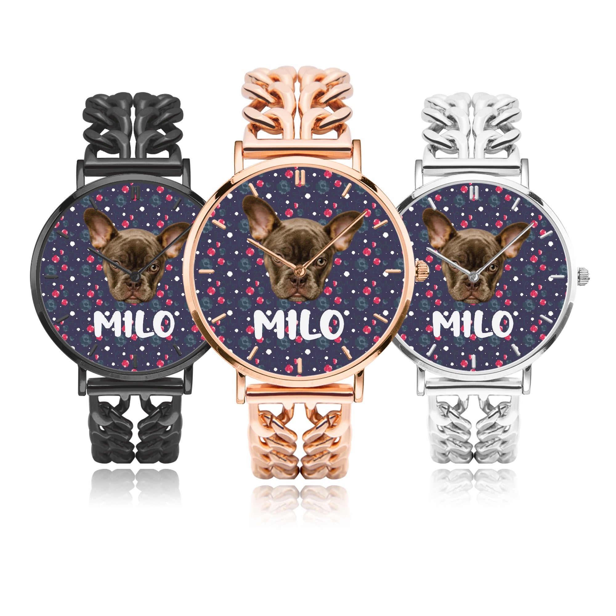 Premium Monet - Personalized Chic Hollow Strap Watch For Frenchie Lov...