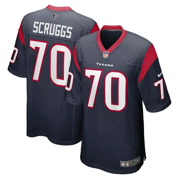None Juice Scruggs Game Jersey - Navy | NFL Player Jersey | NFL Footba