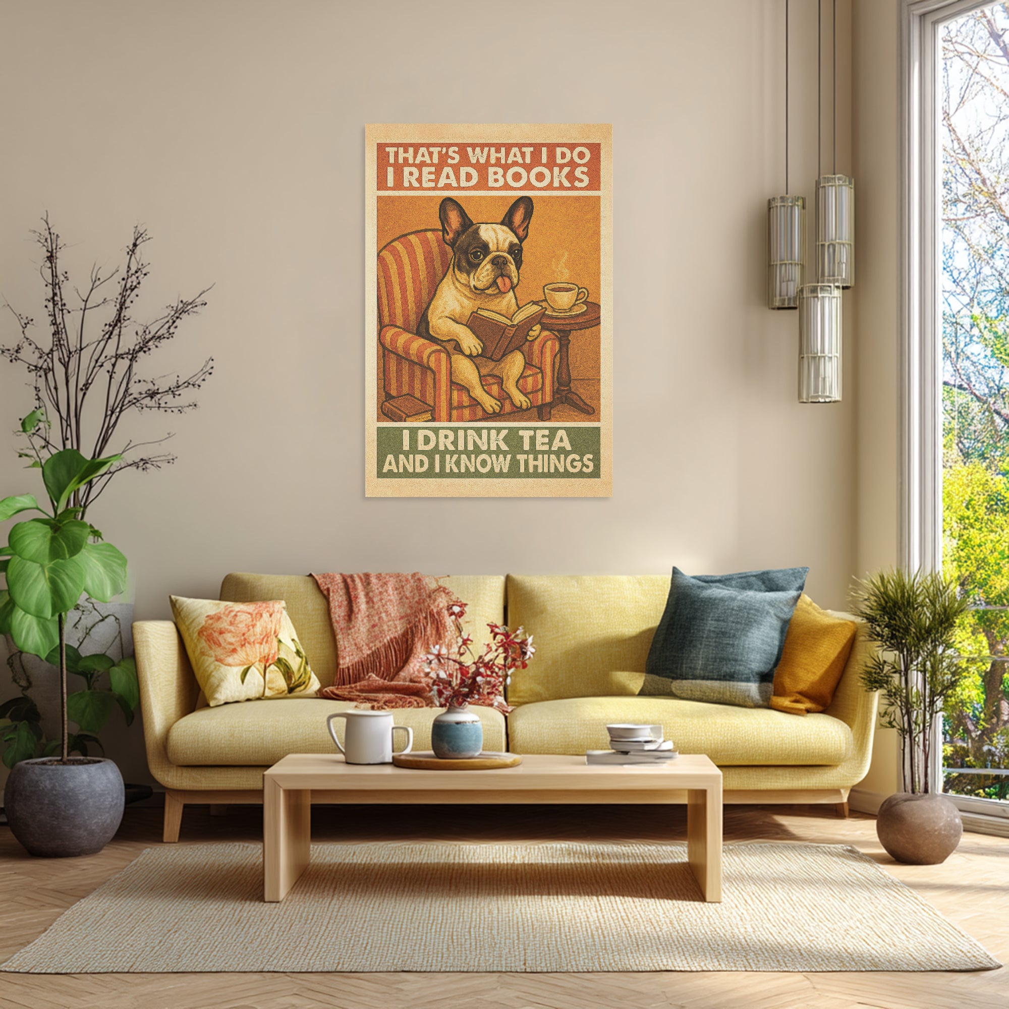 High-Quality Read Books - Vertical Canvas Painting for Street Style