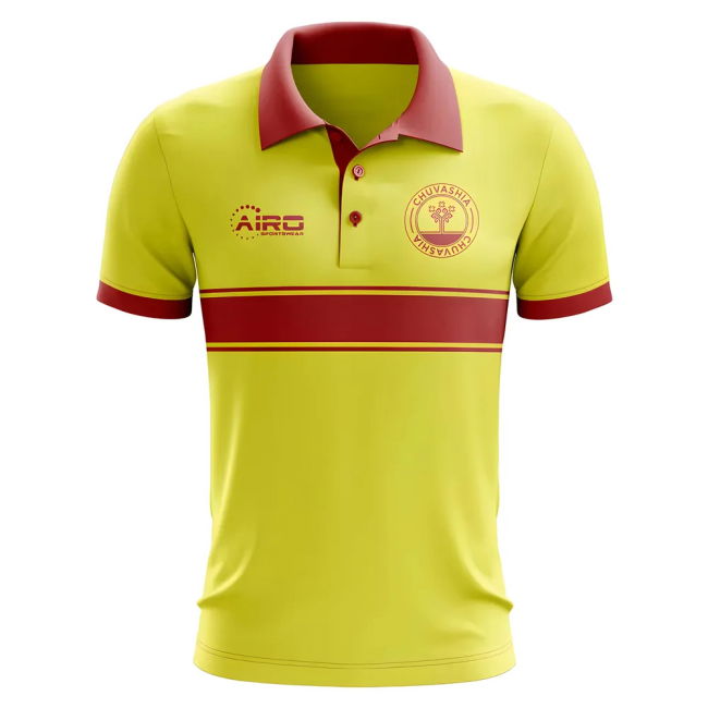 Team Chuvashia Concept Stripe Polo Shirt (Yellow) Performance
