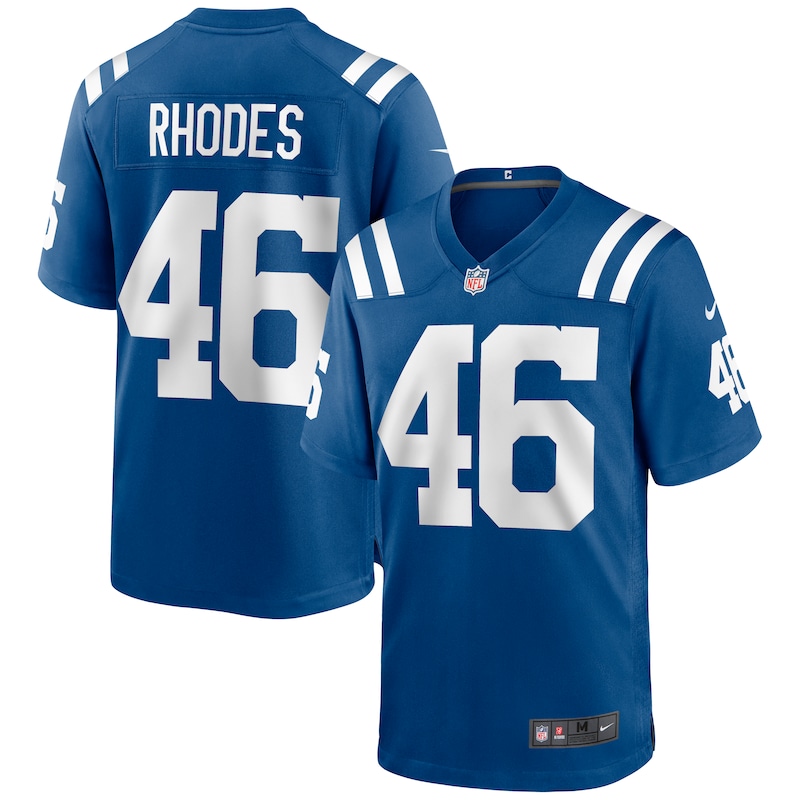 None Luke Rhodes Indianapolis Colts Energetic Authentic Jersey