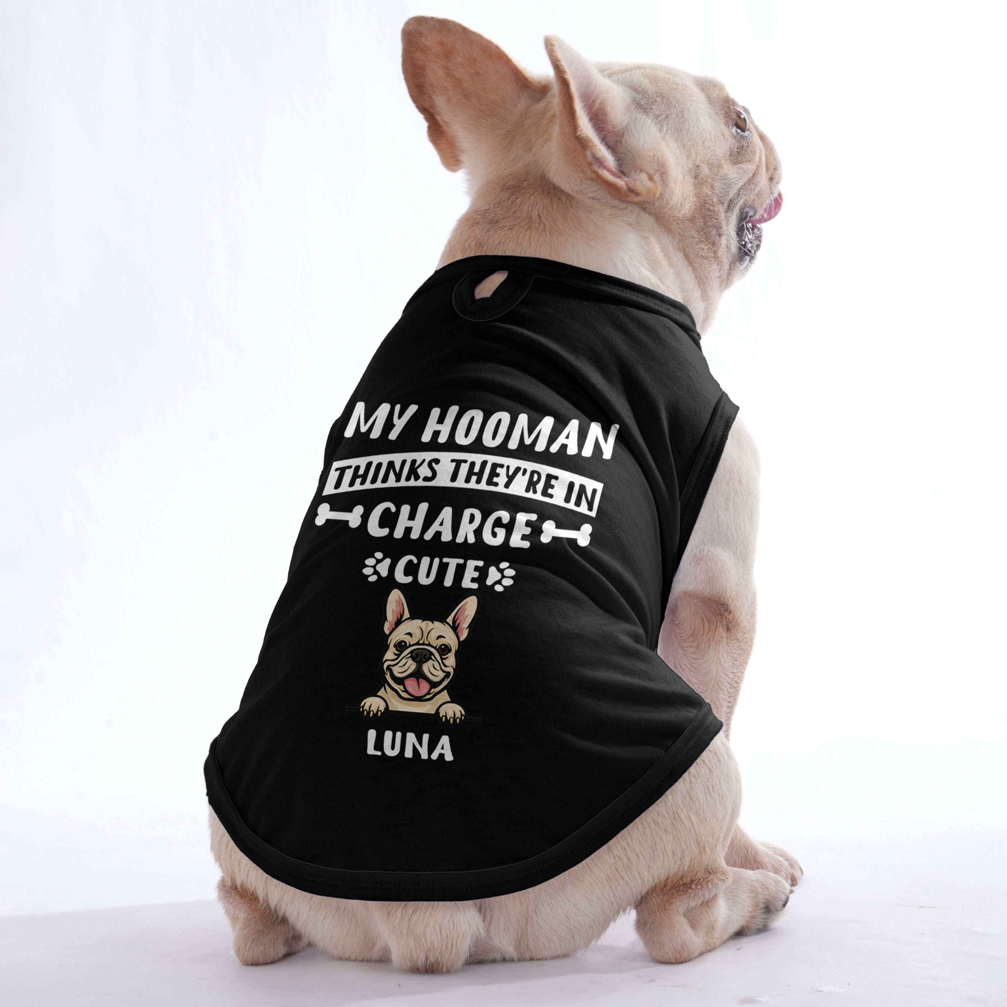 French Bulldog My Hooman Personalized Frenchie Shirt | Custom Dog T