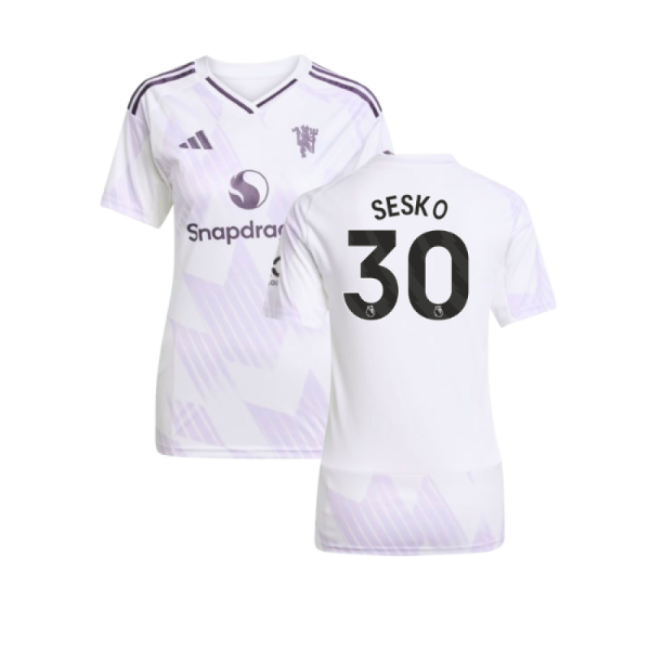 2025-2026 Man Utd Away Jersey (Womens) (Sesko 30) For Premier League