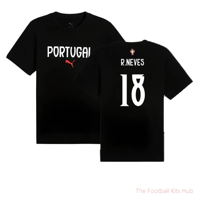 2025-2026 Portugal ftblNRGY Tee (Black) (R.Neves 18)