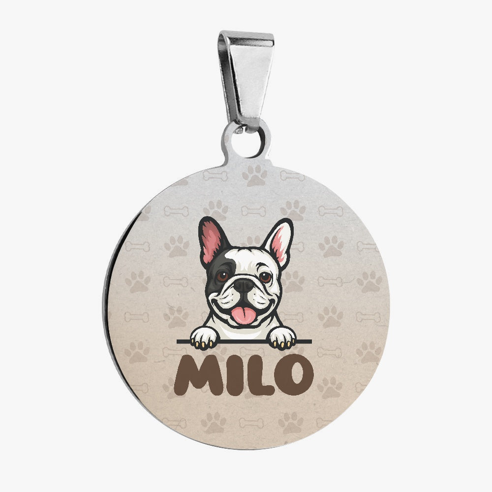 Premium Mila - Custom Double-sided French Bulldog Tag for Everyday Wear