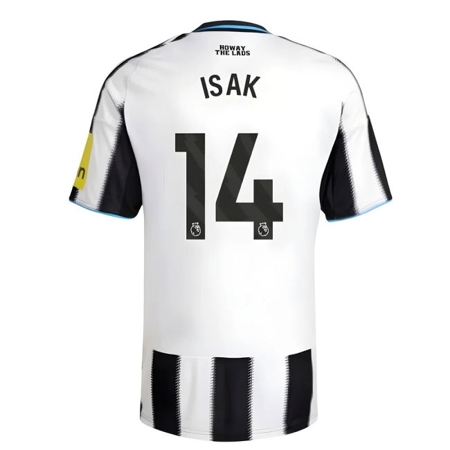 2025-20 Newcastle Home Football Shirt Isak Name Number L M S