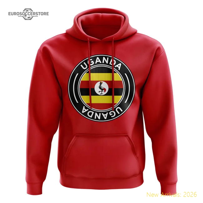 Uganda Football Badge Hoodie (red) - World Cup Edition - Official Design